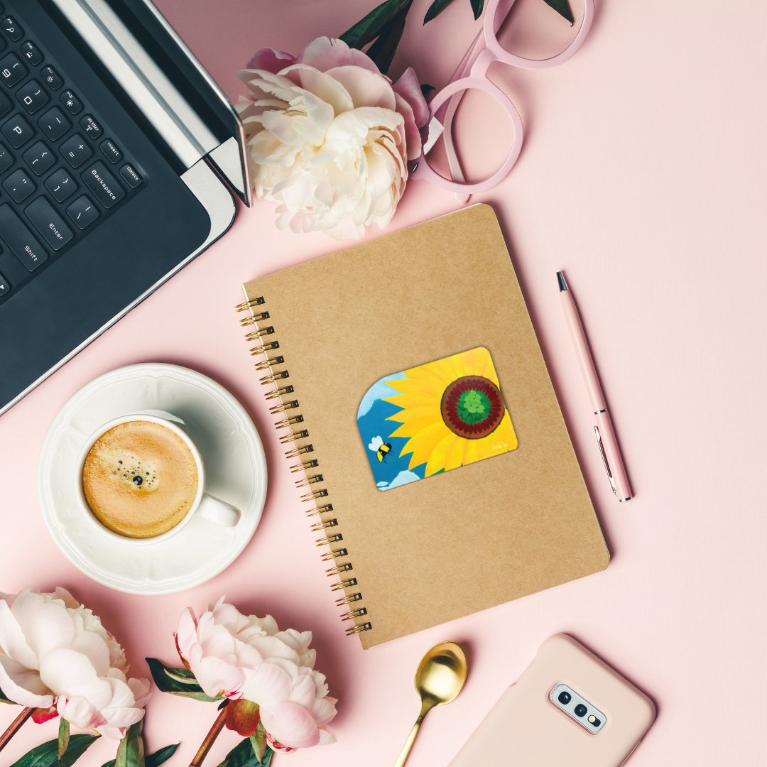 Sunflower Bee Sticker