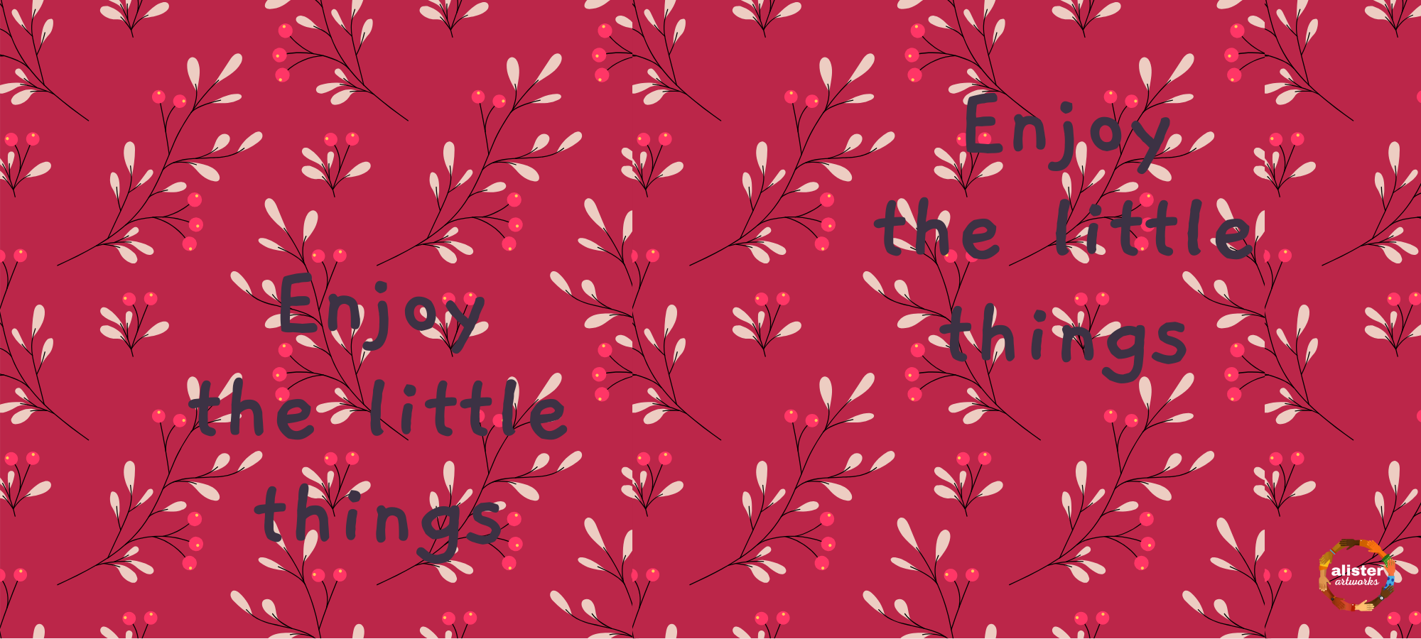 Enjoy the Little Things Mug (Red Buds)