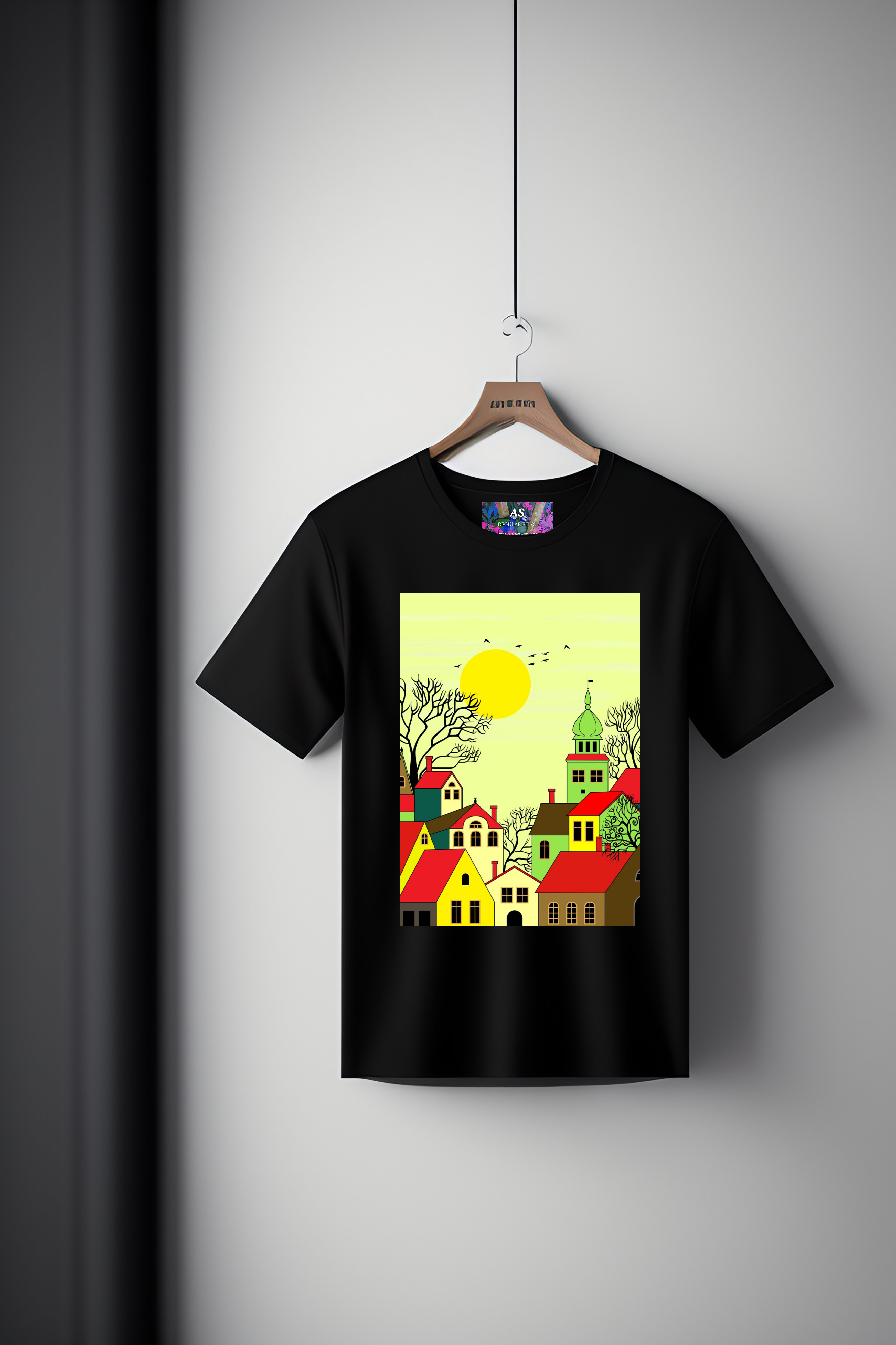 Digital Art Tee: Buildings