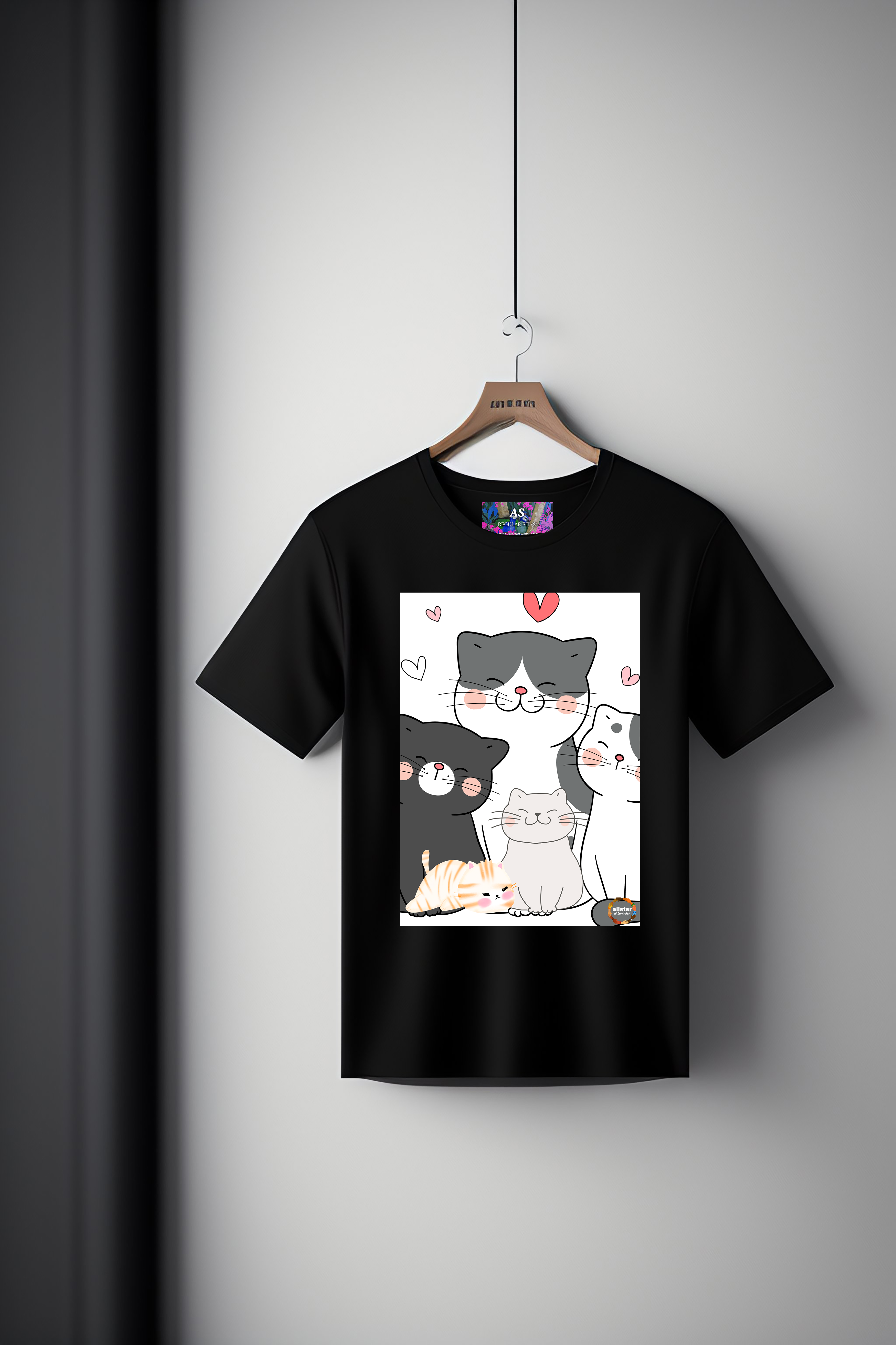 Graphic Tee: Cat Family
