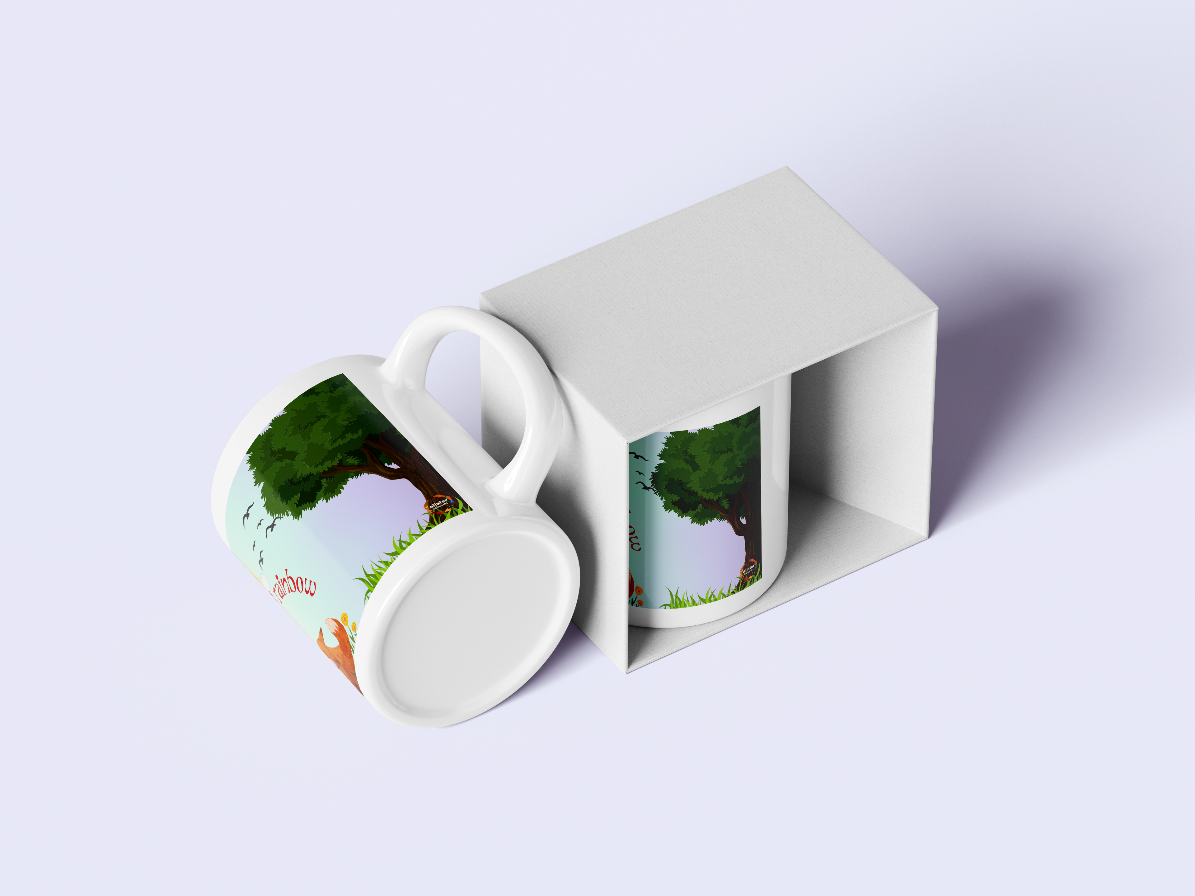 Be My Beautiful Rainbow Mug (Foxes)