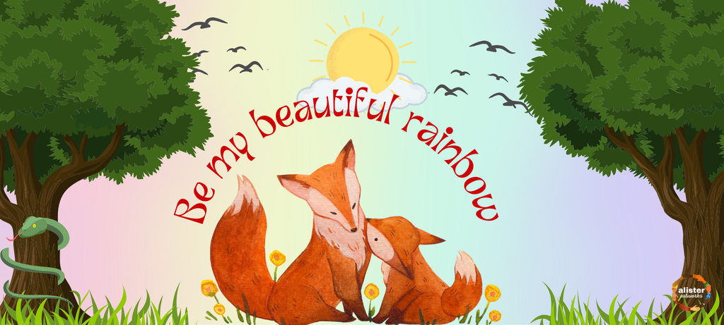 Be My Beautiful Rainbow Mug (Foxes)