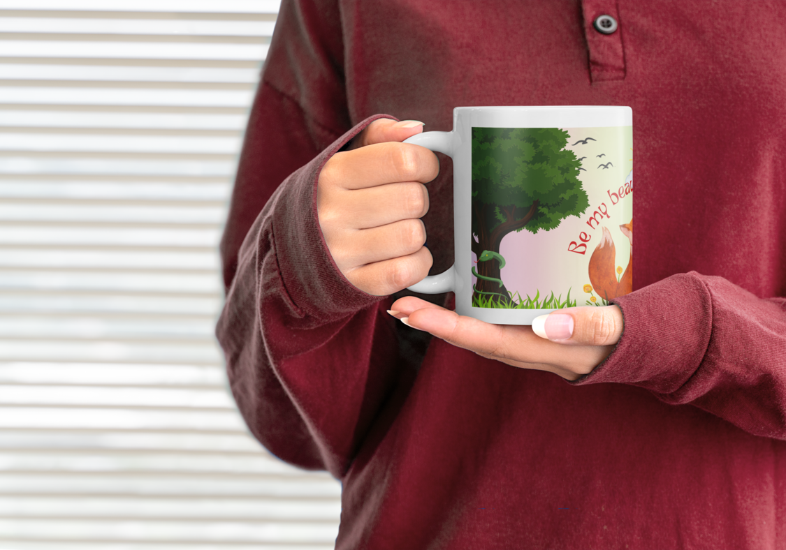 Be My Beautiful Rainbow Mug (Foxes)