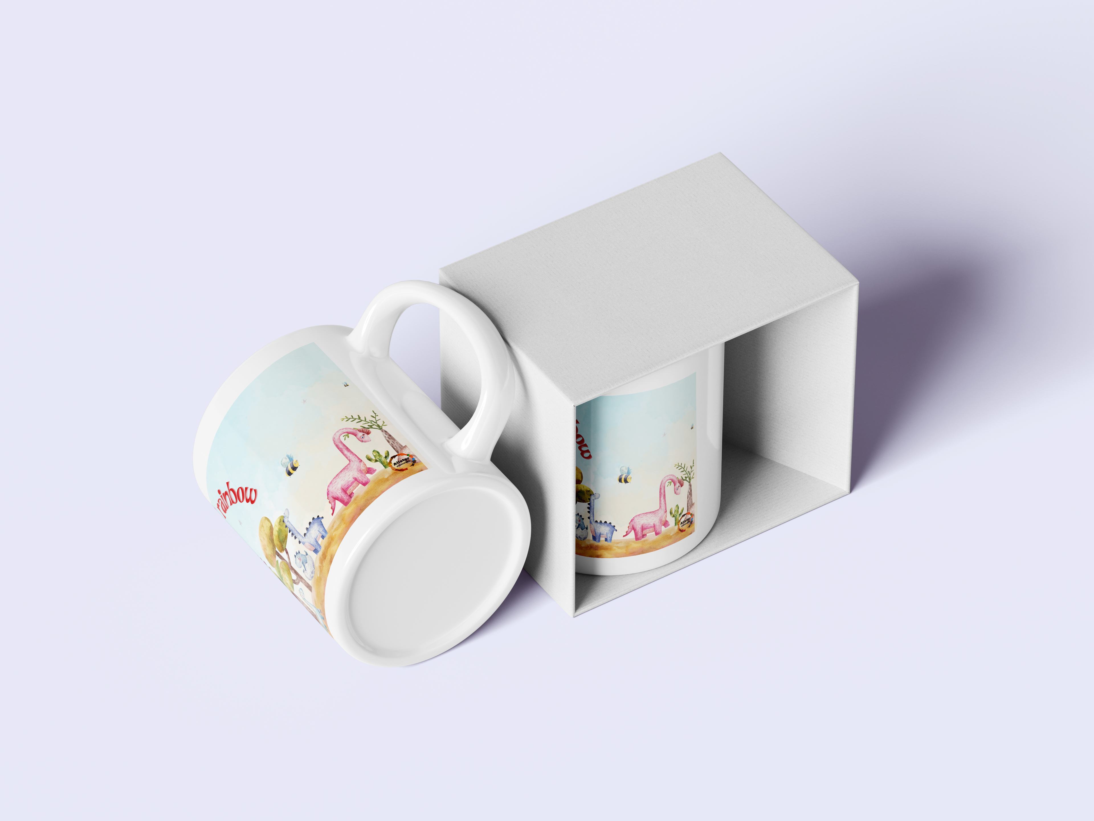 Be My Beautiful Rainbow Mug (Dinosaurs)