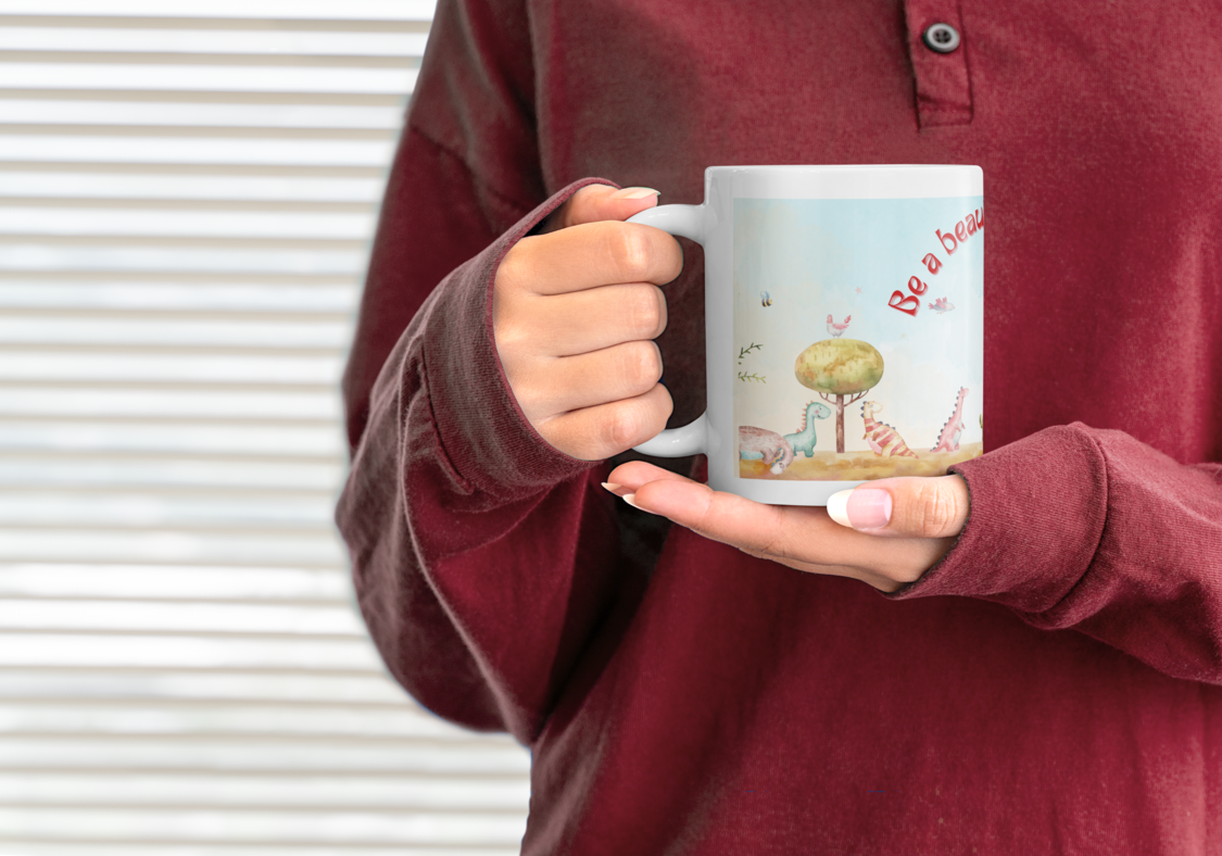 Be My Beautiful Rainbow Mug (Dinosaurs)
