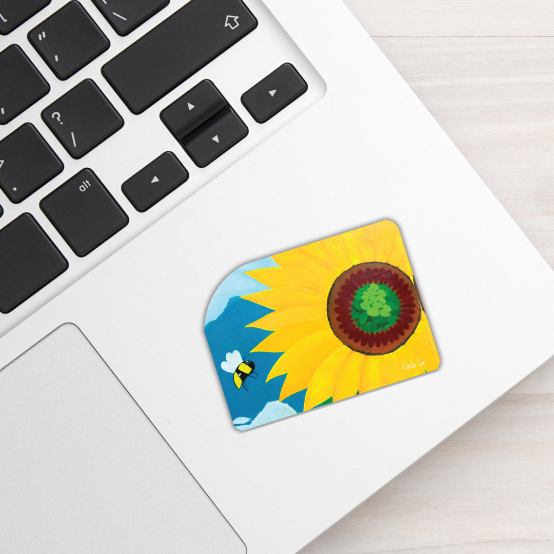 Sunflower Bee Sticker