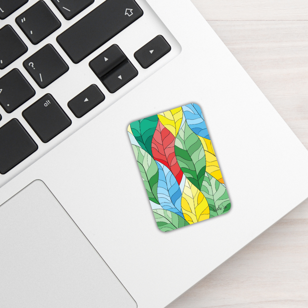 Colourful Leaf Sticker