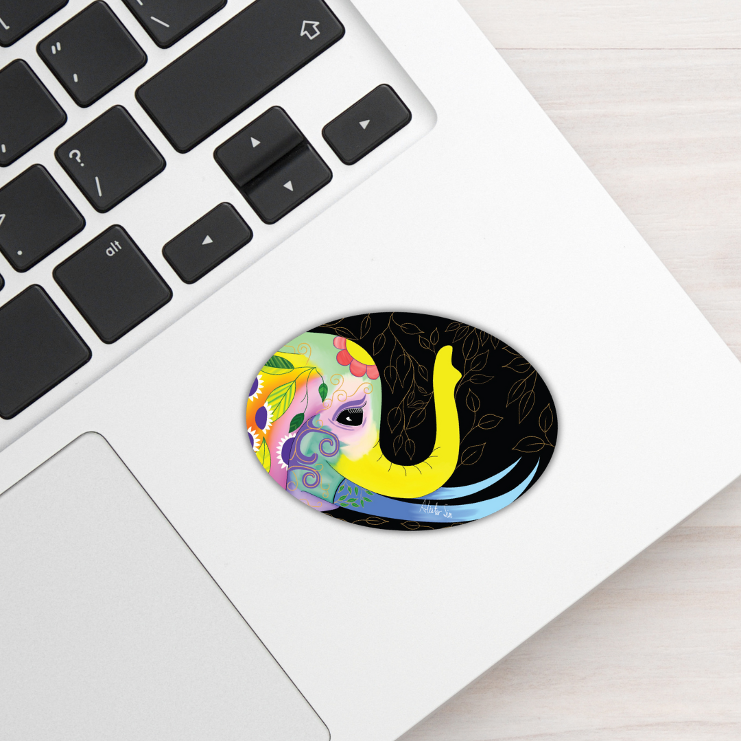 Bohemian Elephant (Digital Art) Sticker
