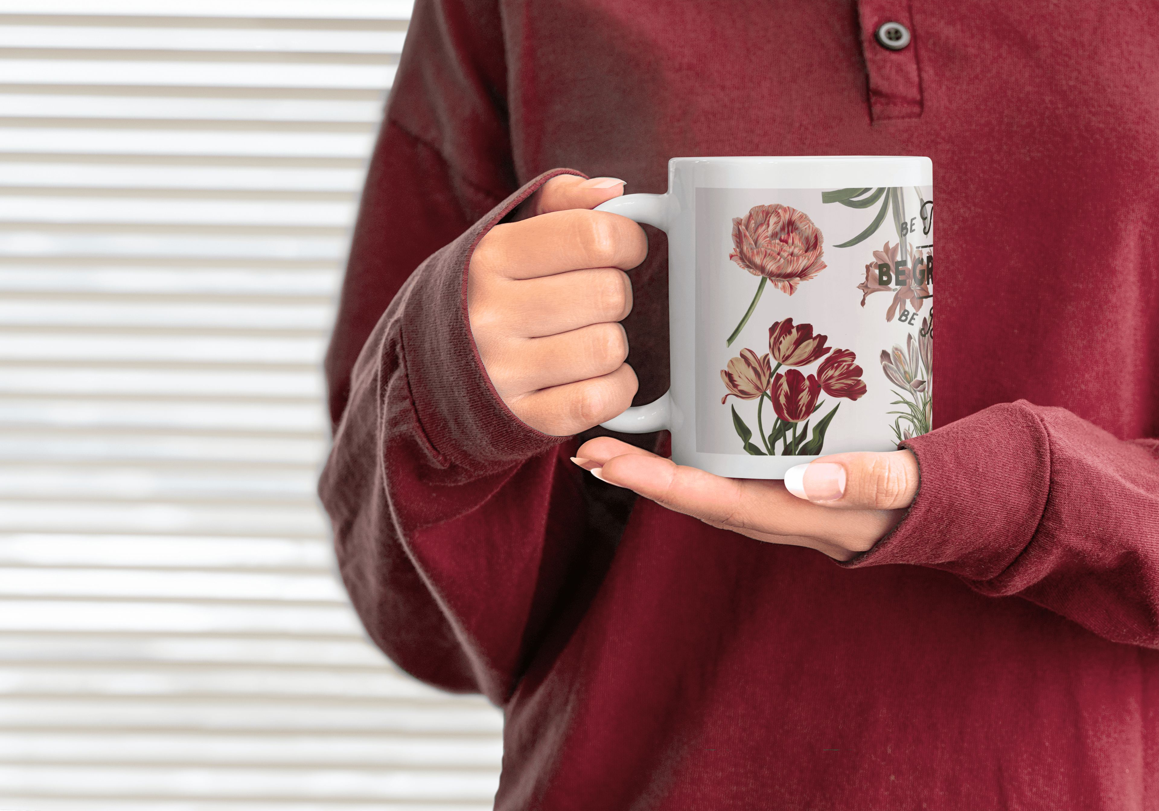 3 Be(s) Mug (Flowers)