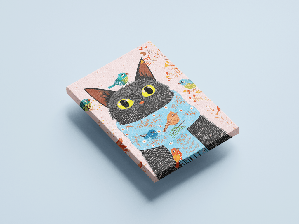 Cat with Scarf