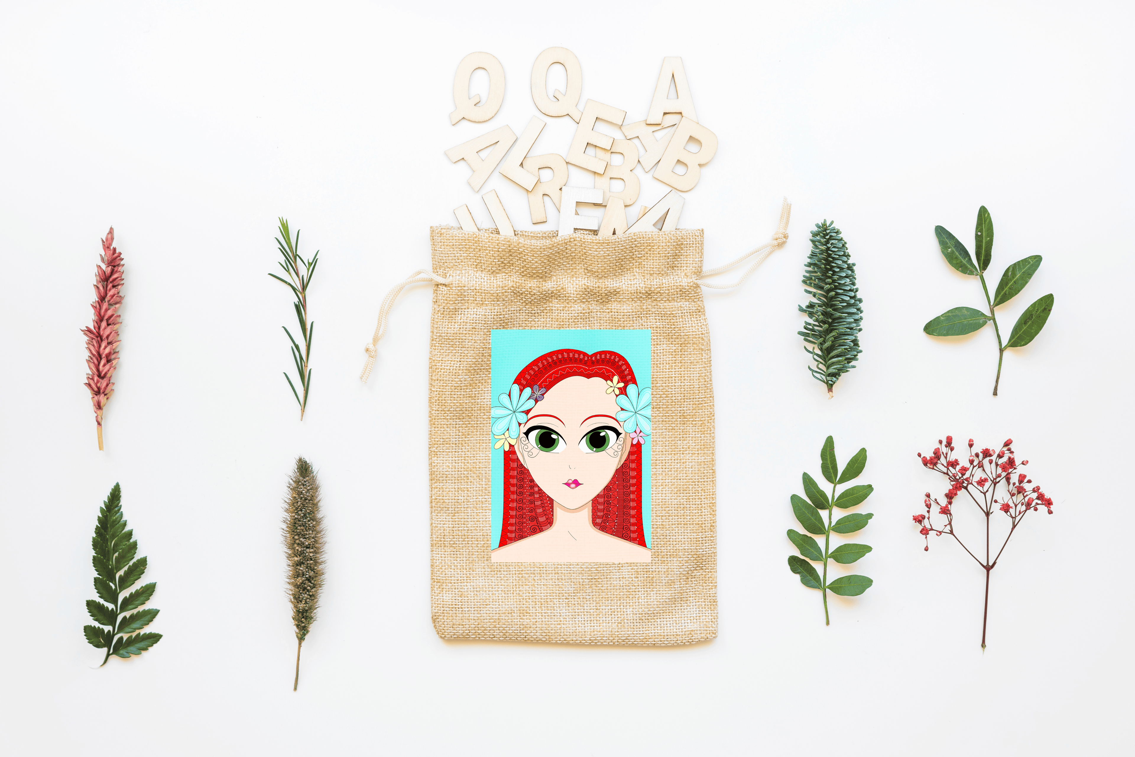 Lady Canvas Drawstring Bag